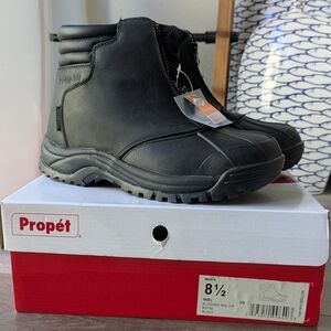 NWT Propet Black Men's Blizzard Mid Zip Boots